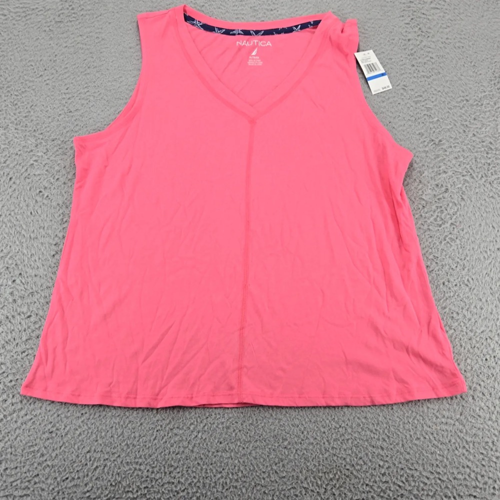 Nautica Shirt Womens XL Pink Sleeveless‎ Top